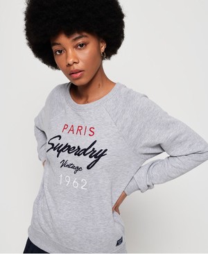 Superdry Florence Crew Női Pulóver Szürke | FKGEW4503